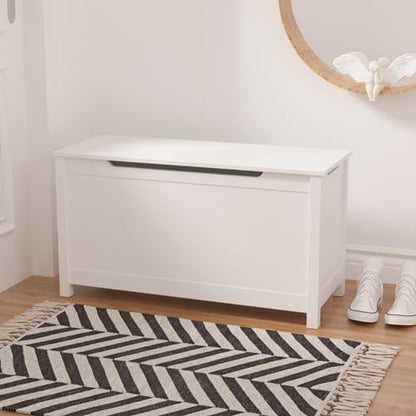 20 Gallon White Toy Box for Patio Indoor Storage Box with Lid 2.7 cu ft Easy Assembly White