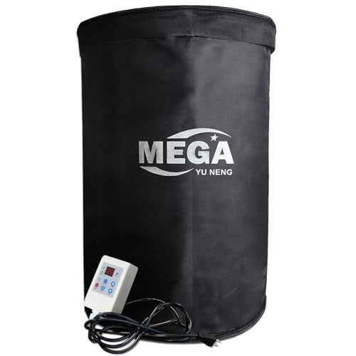 Industrial Grade/Weather Resistant Drum Heating Blanket,55 Gallon Drum Heater Fixed Thermostat 0-150℉,Insulated Pail Band Heater with 10ft Power Cable