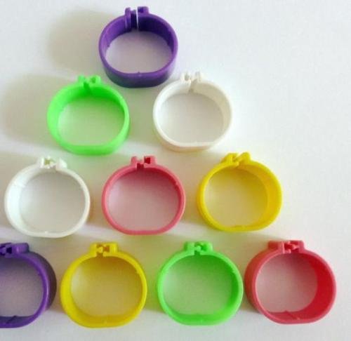 F-P 18mm Laser Plastic Numbered 001-100 Chicken Leg Bands Duck Chicken Goose Rings (Random) (red) - color: red