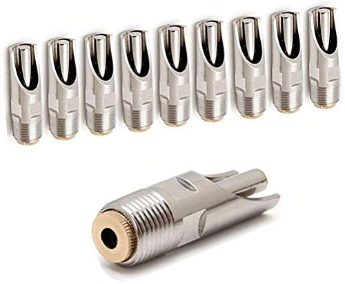 Pack of 10 Pig Waterer Nipple Stainless Steel Pig Nipple Hog Waterer Nipples Drinker NPT 1/2" Pig Nipple Drinker for Sows Piglets Drinking
