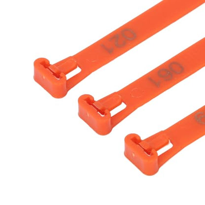 Tissting 1-100 Numbered Poultry Leg Bands, Reusable Chicken ID Rings for Ducks Chicks Geese Pigeons Easy Identification Tracking Management (Orange) - color: Orange