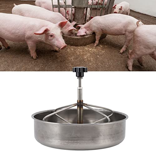 Piglets Feeding Trough, Stainless Steel Pig Feed Trough, Farm Animal Poultry Livestock Feeding Tool for Goat, Duck, Sheep, Piglets, Chicken (Small) - size: Small