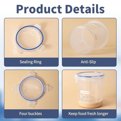 SLSON Dog Canned Food Storage Container for 13oz,13.2oz,12.5oz,12.8oz Dog Cans, Transparent Plastic Pet Food Sealer with Airtight Snap-Lock Can Cover Lids to Keep Pet Food Fresh No Fridge Odor