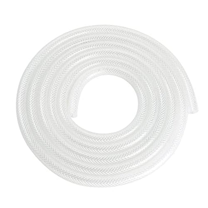 1/2’’ ID × 3/4’’ OD - 10 ft Clear Braided Hose Plastic Vinyl Tubing, High Pressure Flexible Reinforced PVC Tube for Transfer Water Air Oil, BPA Free & Non-Toxic - size: 1/2'' I.D., style: 10 FT