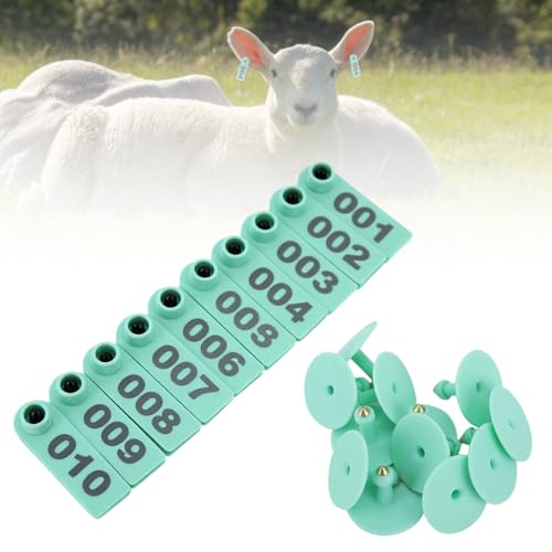 Sheep Ear Tags with 001-100 Numbered, Animal ID Tags Tool for Goat - style: Ear Tags