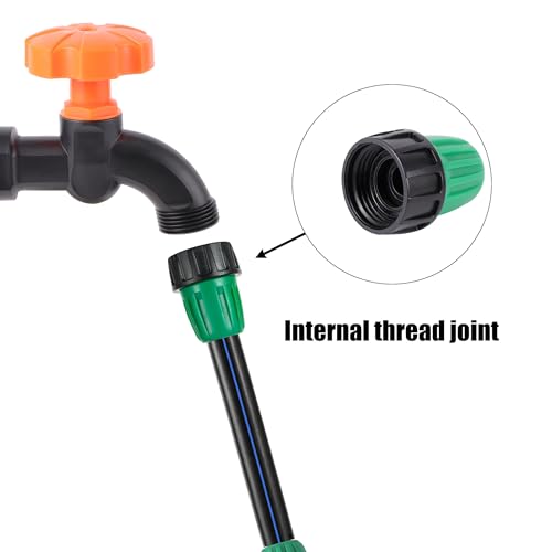 3/4 to 1/4 (4 Way) Drip Tubing Adapter US Garden Hose GHT 3/4 Threaded Adapter Connector Fittings for Drip Irrigation System - size: 3/4 to 1/4 inch GHT Threaded Connector