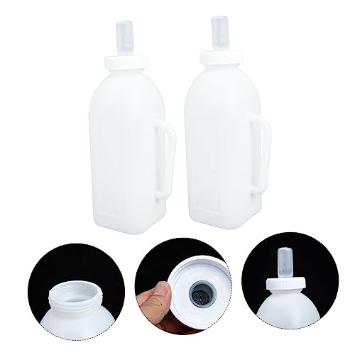 Abaodam 2L Calf Milk Bottle 2-Pack Nursing Bottle for Calves Kittens and Puppies Standard Neck for PET Nursing