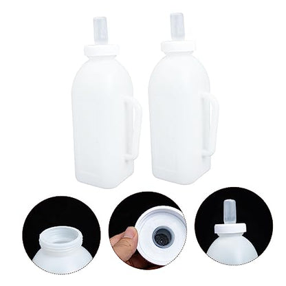 Abaodam 2L Calf Milk Bottle 2-Pack Nursing Bottle for Calves Kittens and Puppies Standard Neck for PET Nursing
