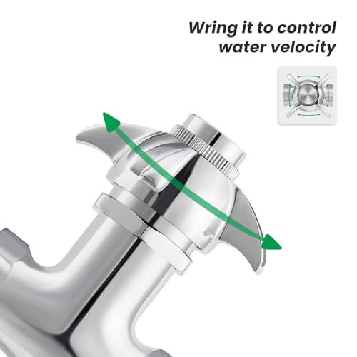 Self-Closing Valve with Knob, Heavy Duty Stop Valve, Polished Chrome - style: with knob
