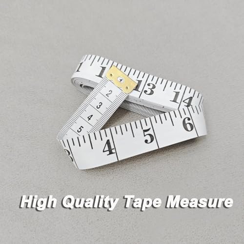 2 Pack Soft Tape Measure Double Scale 120-inch/300cm, Fabric Craft Tape Measure & Medical Body Measurement, Sewing Flexible Vinyl Ruler & Measuring Tape for Body Weight Loss (White) (White*2) - color: White*2