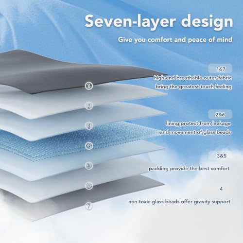 Topcee Weighted Blanket for Adults (12 lbs, 60" x 80") Queen Size Soft Cooling Heavy Blanket Sleeping, Apply to 110-130 lbs Body, Thick Breathable Blanket with Glass Bead, Easy Care - color: 00-dark Grey, size: 60"×80"-12lbs