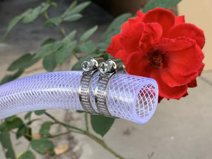 3/4" ID x 1" OD - 100Ft High Pressure Braided Clear PVC Vinyl Tubing Flexible Tube Heavy Duty Reinforced Hose Tubing - size: 100 ft, style: 3/4" ID x 1" OD