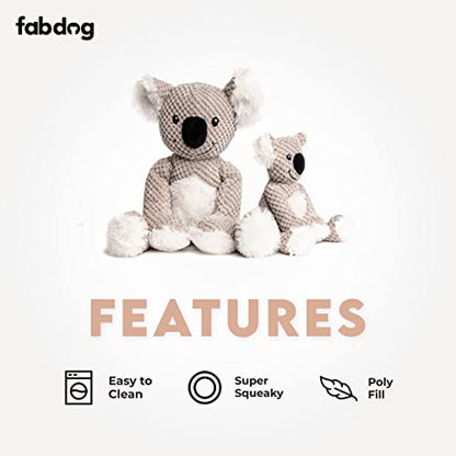 fabdog Floppies Plush Dog Toy - Cute & Durable Squeaky Dog Toys - Best Squeak Toy for Puppies and All Breeds | Ideal Pet Gift| Small Koala - color: Koala, size: Small