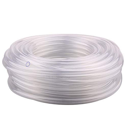 DERNORD PVC Tubing 3/8"ID X 1/2"OD Flexible Clear Vinyl Hose 100 Feet for Food Grade - size: 100 Feet, style: 3/8"ID X 1/2"OD