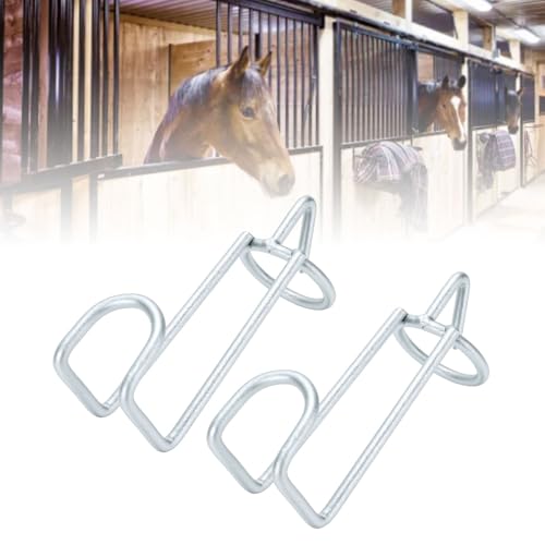 2PCS Feed Bucket Hooks, Weather Proof Stall Hooks for Barn Fence Stable Livestock Accessories for Garage Utility Room
