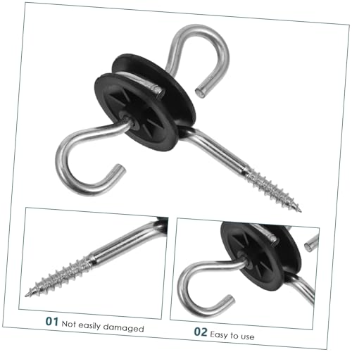 Happyyami 4pcs Electric Fence Gate Handle with Insulator Durable and Weather-Resistant Conductive Spring Hooks for Cattle Farm and Garden Fencing Installation