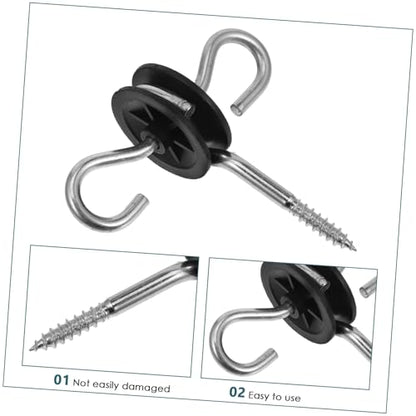 Generic 4pcs Screw-in Electric Fence Insulator Weather Resistant Design for Cattle and Ranch Fencing Secure Dual Hook Mechanism for Enhanced Safety and Insulation Performance