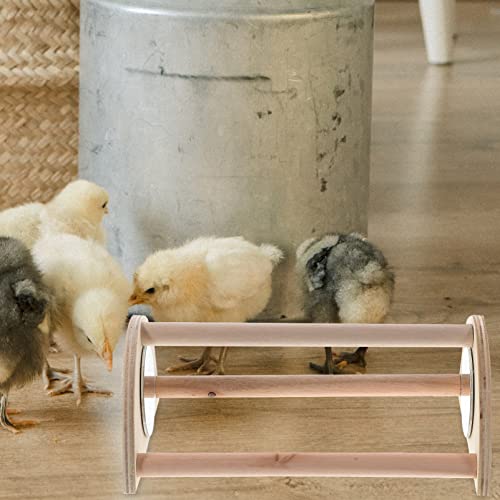 Chicken Roosting Perch Wooden Stand for Coop and Brooder Easy to Roost Bar Comfortable Resting Place for Chicks and Birds
