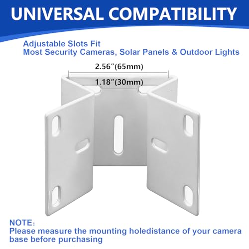 Security Camera Mount Kit, Corner Mount Bracket for Security Cameras, CCTV Surveillance Camera Holder Adapter Compatible with Eufy, Reolink, Tapo and AOSU PTZ Cameras, White (1 Pack) - size: 1 Pack