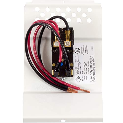 Cadet BTF2W Double Pole Baseboard Heater Thermostat , White , Small
