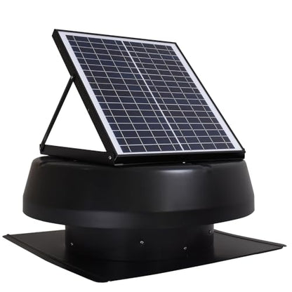 iLIVING HYBRID Ready Smart Thermostat Solar Roof Attic Exhaust Fan, 14", 40-Watt, 1150 CFM, Cools up to 2900 Sq.Ft. Coverage Area, Black - style: 14" Solar Hybrid Ready