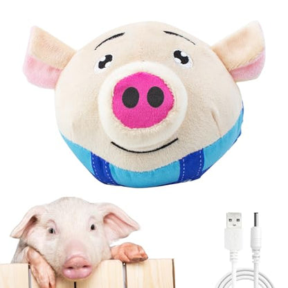 Interactive Toy for Mini Pig - Pigs Toy, Bouncing Toy Ball with Music and Recording for Mini Pigs, Pet Pig Supplies, Moving Ball Chew Toys for Pig to Keep Them Busy for Boredom