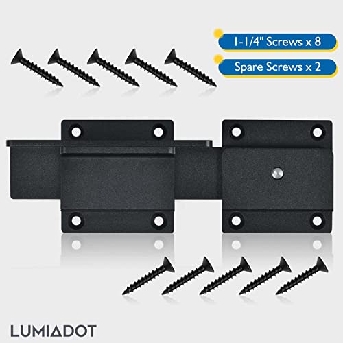 Flip Gate Latch Lock with Padlock Hole 2Pack, 3.5mm Heavy Duty Aluminum Alloy Adjustable Door Latch for Sliding Swing Open Gate, Outdoor, Wooden Fence, Barn, Shed, Garage, Yard - size: 2 Pack