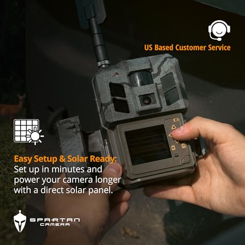 Spartan Camera GoLive3 Best Hunting Trail Camera, Live Streaming, 96° Wide Angle, Motion Activated, On-Demand FHD Photos and 1080p Videos, Built-in Lithium Battery, Blackout IR Flash,GPS, Weatherproof - size: Verizon