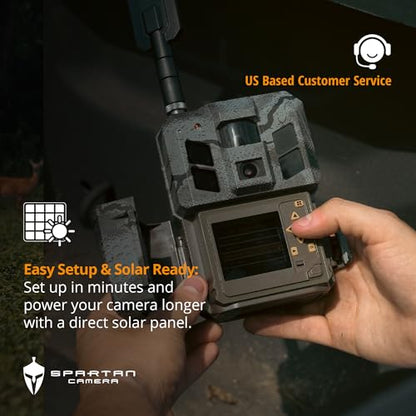 Spartan Camera GoLive3 Best Hunting Trail Camera, Live Streaming, 96° Wide Angle, Motion Activated, On-Demand FHD Photos and 1080p Videos, Built-in Lithium Battery, Blackout IR Flash,GPS, Weatherproof - size: Verizon