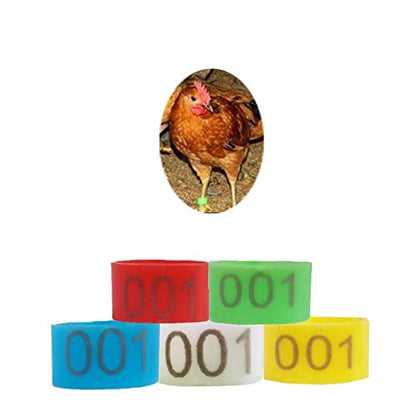 ETomey Bands Poultry Foot Rings,Identification Leg Bands, 100Pcs 16mm/20mm/25mm Poultry Chickens Ducks Goose Leg Bands Rings Clip-On Poultry Identification Band (Color : White, Size : 25mm) - color: White, size: 25mm