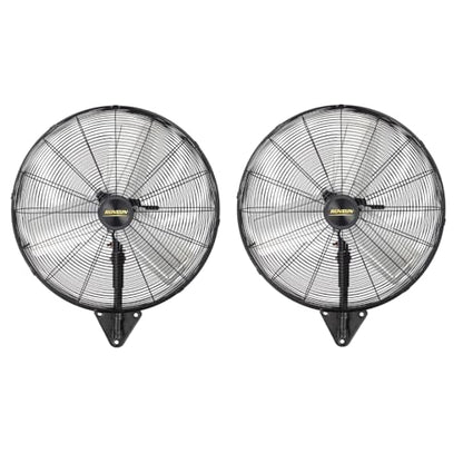 ROVSUN 24" Wall Mounted Fan, High Velocity Industrial Wall Fan, Max 6170 CFM with Wide Angle Oscillating, Suit for Commercial, Residential, Garage, Shop, Greenhouse, Gym, 2-Pack - size: 24''(2-pack)