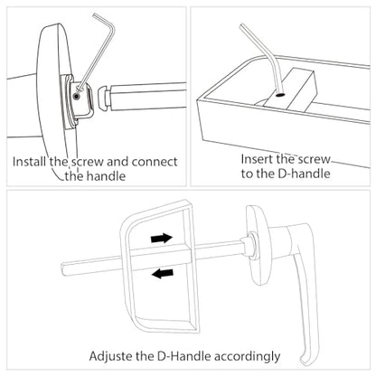 6" T-Handle Lock Kit for Shed Door Latch, Black | 5 Keys Included, 6" Stem, For Sheds, Playhouses, Chicken Coops, Camper, RV, Garage Door - size: 6.0 inch-T