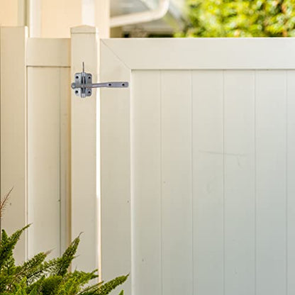 Design House 189407-GS Self-Locking Heavy Duty Gate Latch 2-Pack Galvanized Steel - color: Galvanized Steel, size: 2-Pack Gate Latch or Lock