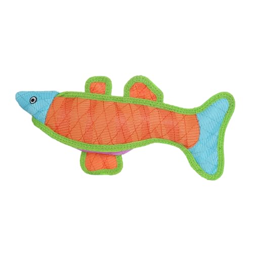 Tuffy® - DuraForce® : Fish Dog Toy: Ultra Durable Plush Toy with Multiple Layers & Reinforced Seams, Washable and Floats, DuraForce® Construction - color: Mult-color Fish