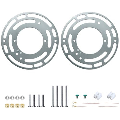 Universal Lighting Fixture Mounting Bracket Kit, 4 Inches Heavy Duty Round Crossbar for Chandelier, Pendant, Wall Lamp and Ceiling Fan (2 Pack) - size: 2 Pack