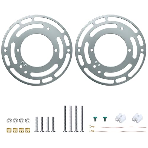 Universal Lighting Fixture Mounting Bracket Kit, 4 Inches Heavy Duty Round Crossbar for Chandelier, Pendant, Wall Lamp and Ceiling Fan (2 Pack) - size: 2 Pack