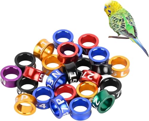 Bird Foot Rings, Bird Bands,Multicolor Aluminum Closed Mouth Bird Identification Leg Rings for Xuan Feng, Small Sun (6.0mm,50pcs) - color: ID6.0, size: Closed