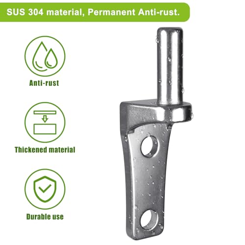 Insaga 2Pack Wall Mount Gate Hinge Cast Farm Gate Hinges Heavy Duty No Welding Design for Outdoor Chain Link Metal Fence Gates with 5/8'' Pin (Screws Not Included) - color: Wall hinge-B