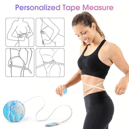 Retractable Mini Tape Measure, Auto-Retract, Premium Leather Tape Measure, Dual-Sided Ruler, Ideal for Fabric Cutting, Body Measurements, and Handicrafts (Blue Starfish) - color: Blue Starfish