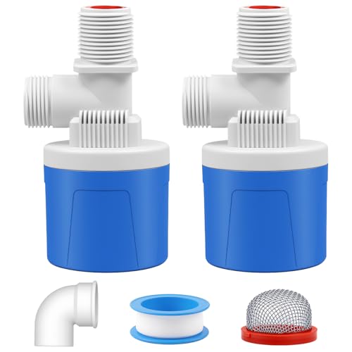3/4" Top Inlet Water Float Valve, 2 Pack Water Trough Float Valve Water Level Control Float Valve for Water Tank, Automatic Water Shut Off Valve Pool Auto Fill for Livestock Pond Aquarium - size: 3/4" Top Inlet