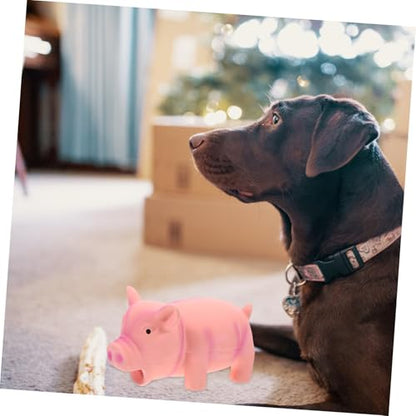 COLLBATH Pig Shape Latex Dog Chew for Aggressive Dogs Squeaky Puppy Teething for Healthy Chewing and Boredom Relief Suitable for Breeds