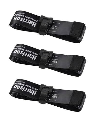 Harrison Howard Horse Tape Measure Weight Precise Measurement for Horses Portable Height & Weight 3/Pack 6.6 Feet Tape -Black *3 - color: Black