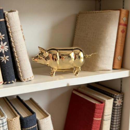 Antique-Inspired Pig Mini Tape Measure, Vintage Sewing Measure Tapes Retractable for Crafts Quilting Sewing Lovers, Cute Metal Pig Soft Measure Tapes for Sewing, Cloth (Silver)