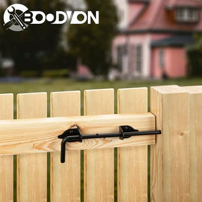 12 Inch Cane Bolt Gate Drop Rod Heavy Duty Gate Hardware, Gate Ground Latch for Wooden Fences, Metal Gates Doors Stopper for Gate Ground, Wrought Iron Gate Latches, Black Finish(1 Pack) - size: 12 Inch