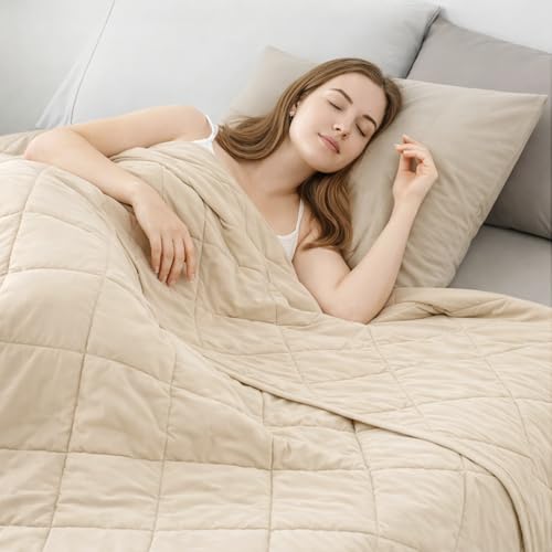 Cozy Bliss Cooling Blanket for Hot Sleepers King Size, Q-Max 0.45 Cooling Comfort, Cold Blankets for Night Sweats Sleeping, Ultra-Cool Lightweight Breathable Summer Blanket for Bed, Khaki 108"x90" - color: Khaki, size: King (108" x 90")