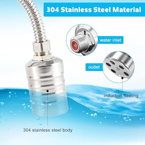 3 Pack Water Float Valve For Water Tank,1/2" to 3/4'' Fully Automatic Water Level Control Float Valve, 304 Stainless Steel Water Trough Float Valve For Water Tank Pool Livestock Troughs Distille - size: 3 Pack