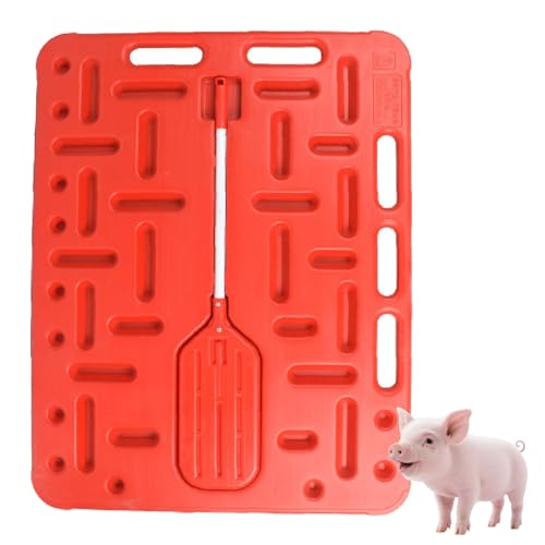 Livestock Sorting Panel, Thickened Animal Guide Panel Hog Panels Cattle Prod Livestock Sorting Paddle and Panel, for Pig Hog Cattle Cow Sheep Goat - color: Red-b, size: 97CM