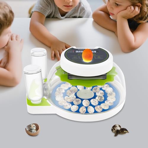 33 Incubators for Hatching Eggs, Quail Egg Incubator Automatic Turner with Dual Power Supply & Intelligent Control, Adjust Temperature & Humidity, Poultry Egg Incubator for Hatching Chicken Duck Bird - size: 33 eggs