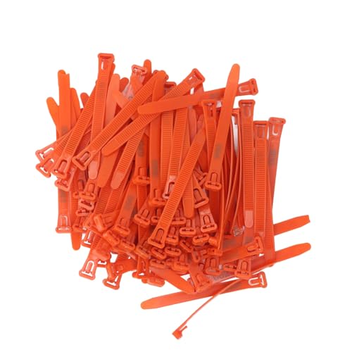 Keenso Chicken Leg Bands 1-100 Numbered Labels for Easy Breed Classification and Noise Reduction Pack of 100 (Orange) - color: Orange