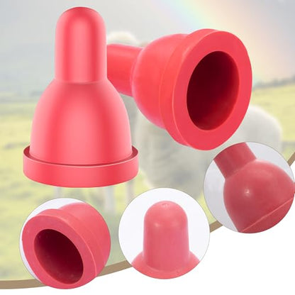 12Pcs Sheep Goat Lamb Milk Nipples Soft Rubber Pacifier for Small Animal Feed Orphaned Lamb - size: 12PCS Lamb pacifier
